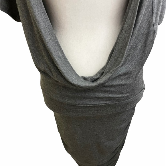 COPY - Lulus womens dress size small stretch sinched side open back drape grey … - Picture 6 of 9